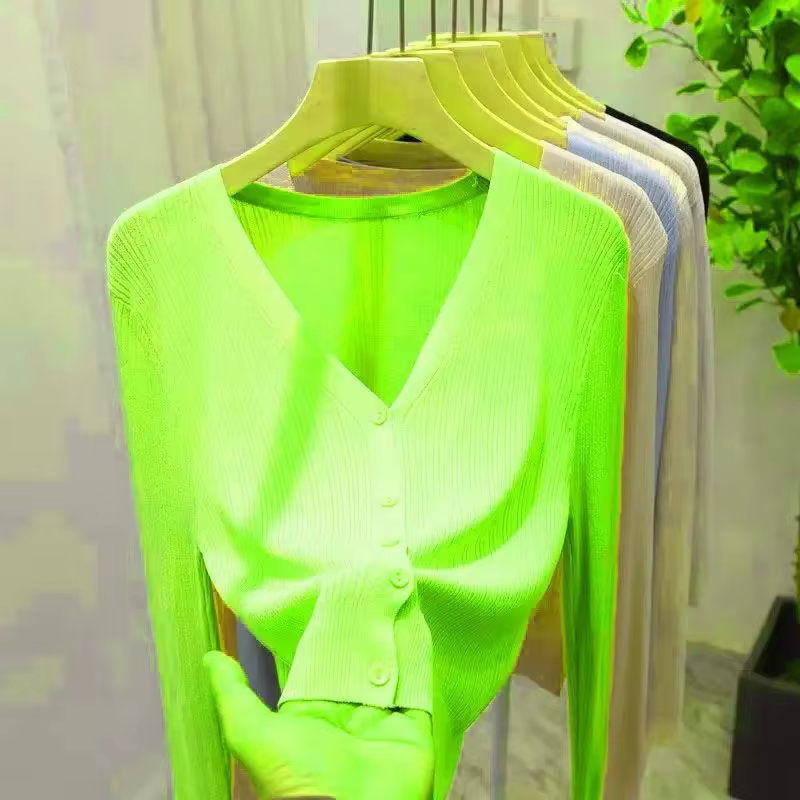 Vêtement de protection solaire en soie glacée pour femme, jupe d'été, châle extérieur, veste fine tr