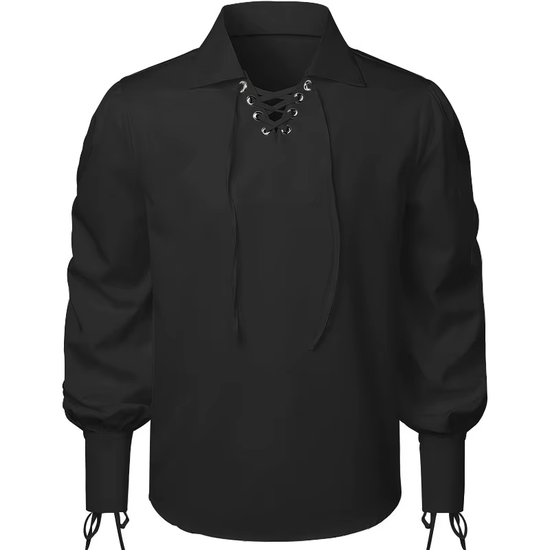 Chemise à lacets de style Renaissance Viking — Convient aux mercenaires, à Halloween et aux tenues m