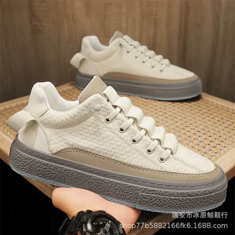 Baskets de Luxe Vertes pour Homme, Chaussures de Course, de dehors, Décontractées, Épaisses, Respira