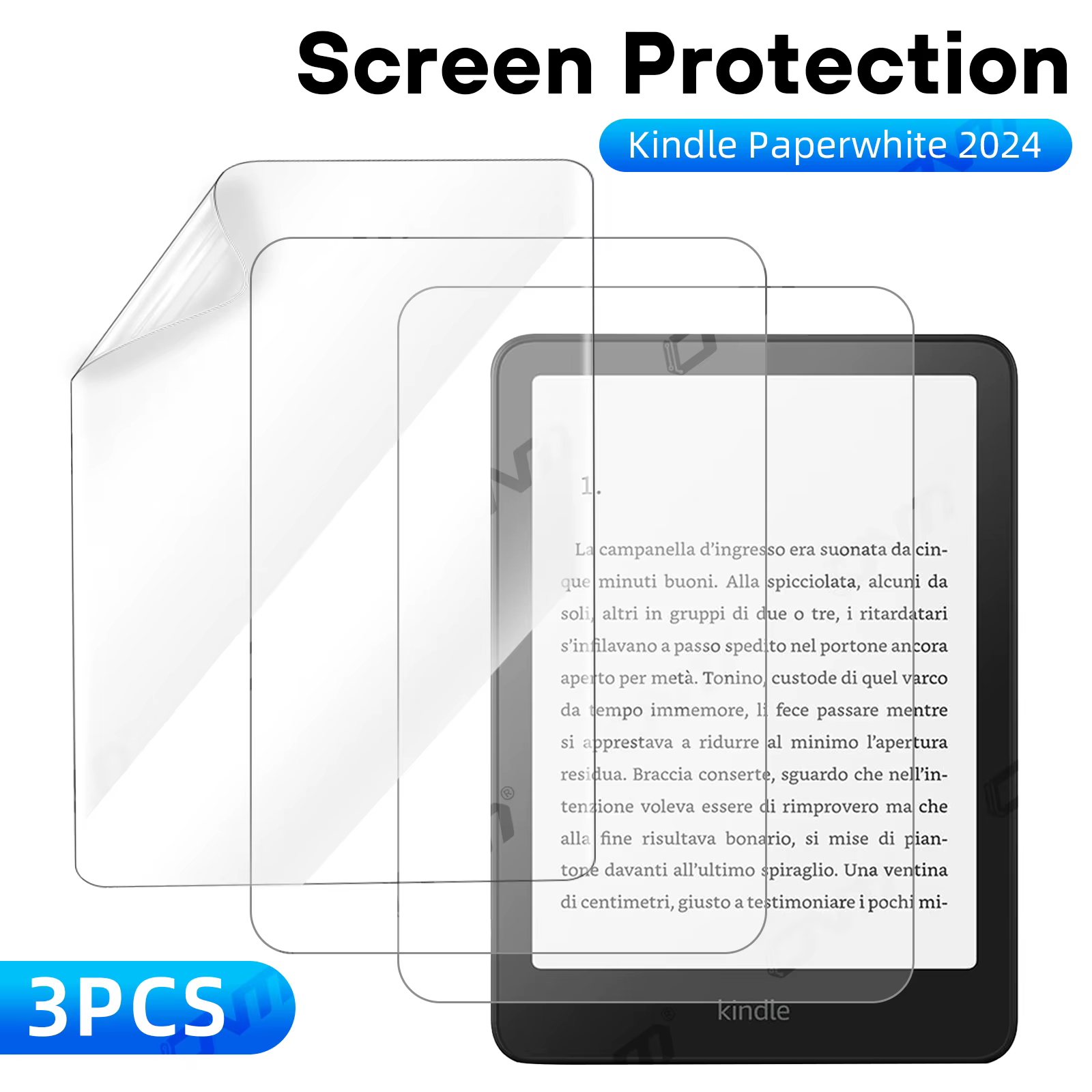 Film de protection souple pour liseuse Kindle Paperwhite (12e génération) 2024, protecteur d'écran à