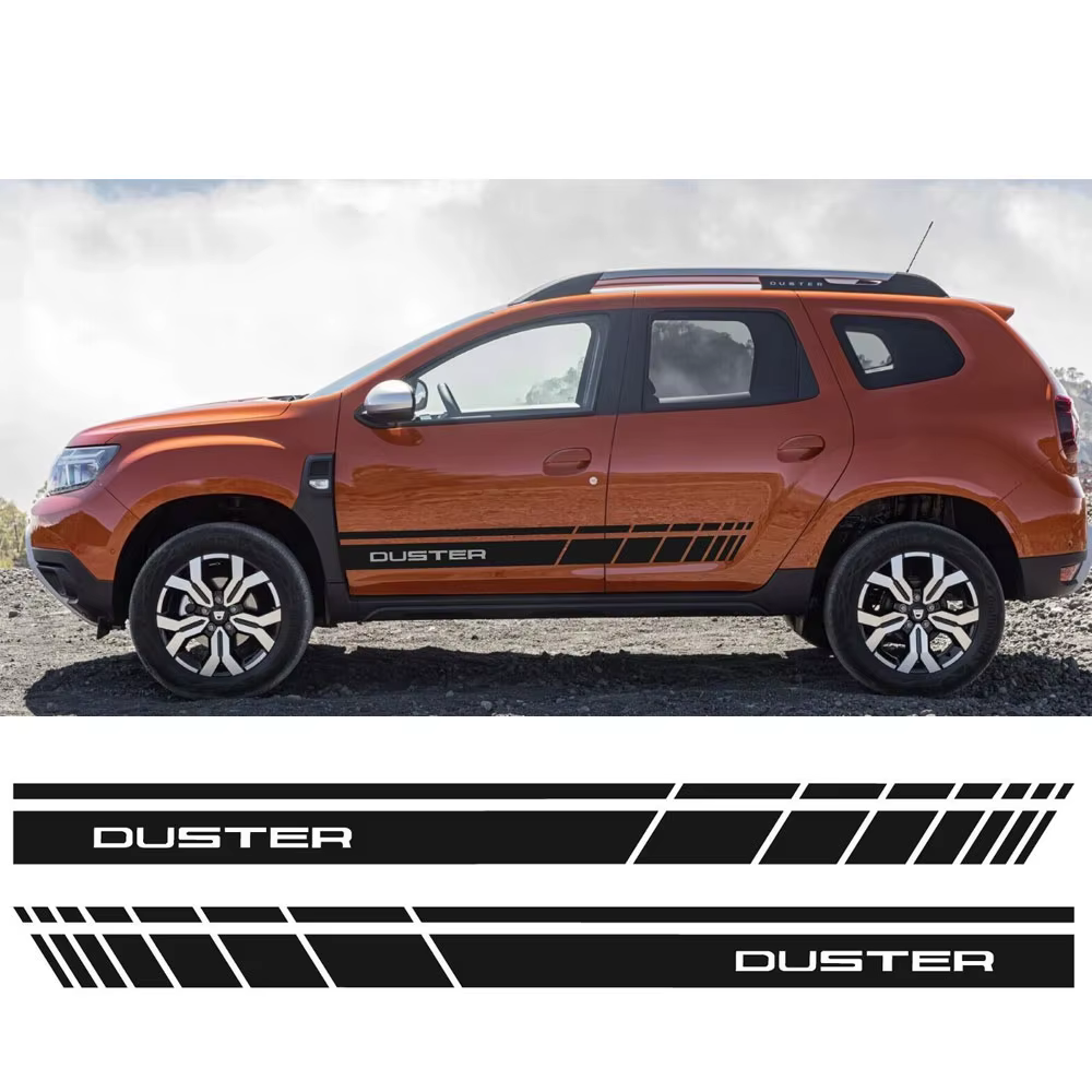 Autocollants pour Dacia Duster 2022, 2 pièces, réglage automatique, course sportive