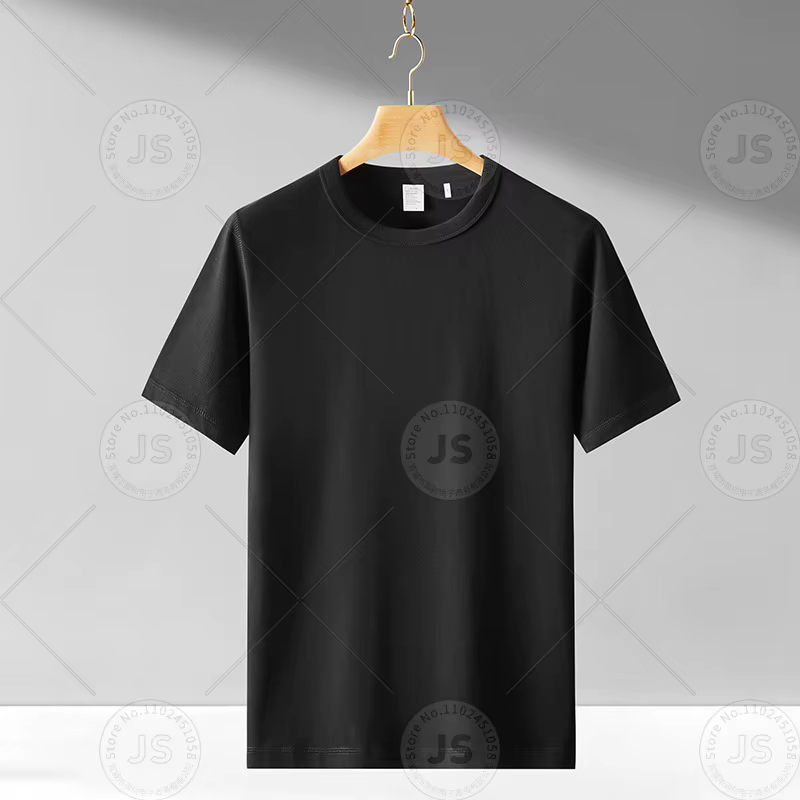 T-shirt en coton à manches courtes, Logo publicitaire personnalisé, chemise de groupe en coton, soli