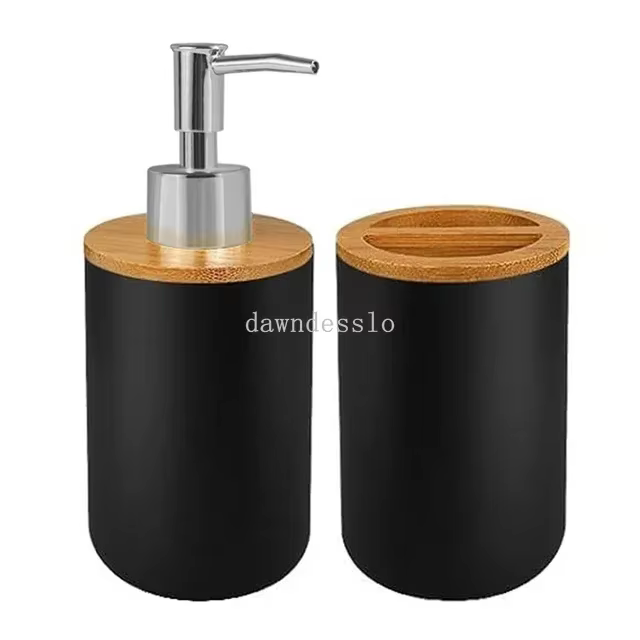 Ensemble d'accessoires de salle de bain, distributeur de savon mains libres, porte-brosse à dents et