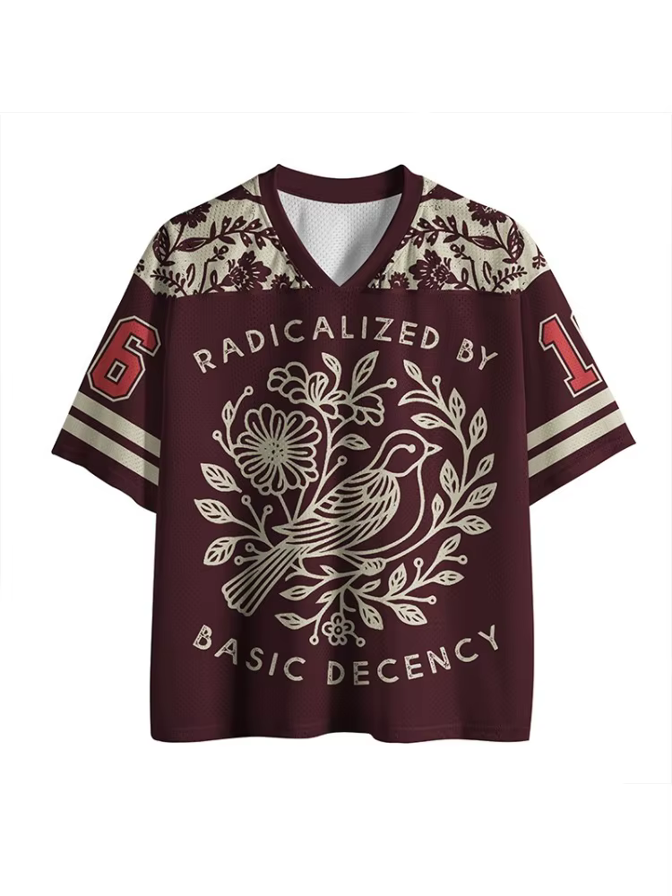 T-shirt imprimé à motif rétro classique pour le sport et le fitness, col en V 3D, vêtements de rue p