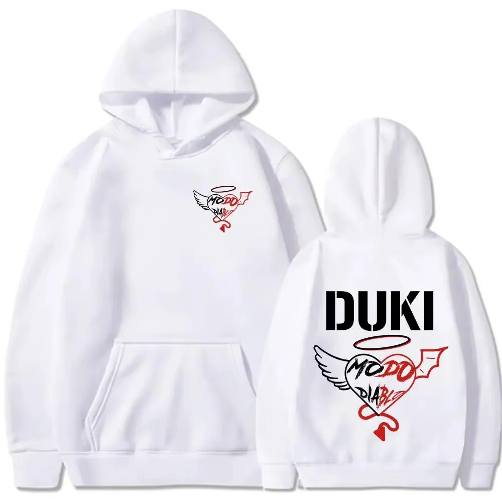 Duki hommes sweat à capuche surdimensionné Hip-hop groupe de Rock chanteur rue décontracté en plein 
