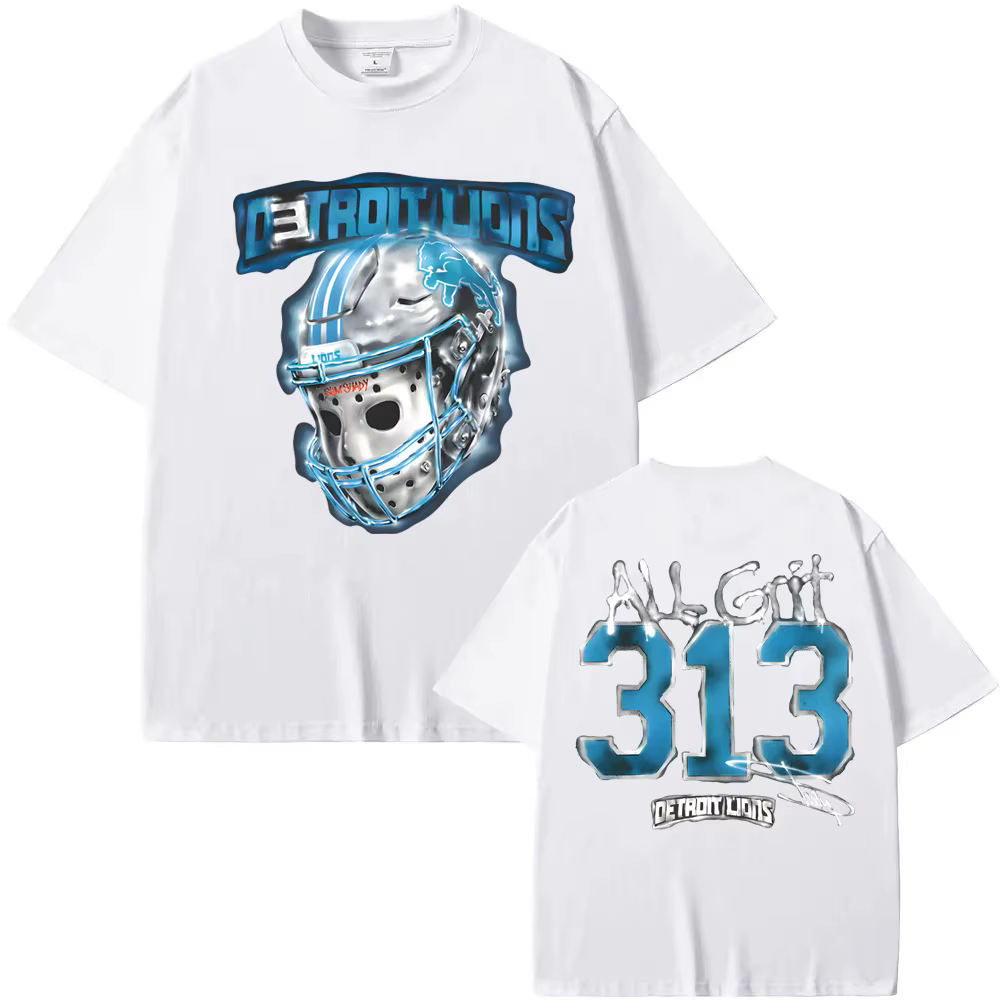 EMINEM X LIONS ALL GRIT T-SHIRT Eminem identique au site officiel 100% coton haute qualité T-shirt c