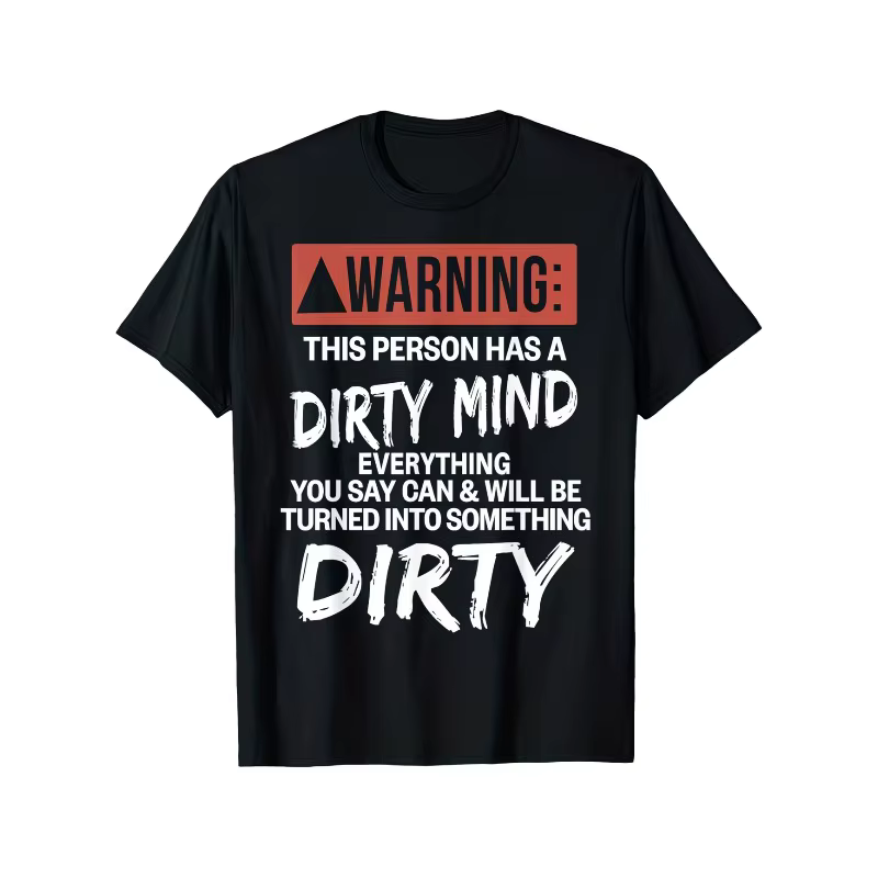 T-shirt en coton pour homme et femme, motif graphique humoristique « Avertissement », nouveauté d'ét