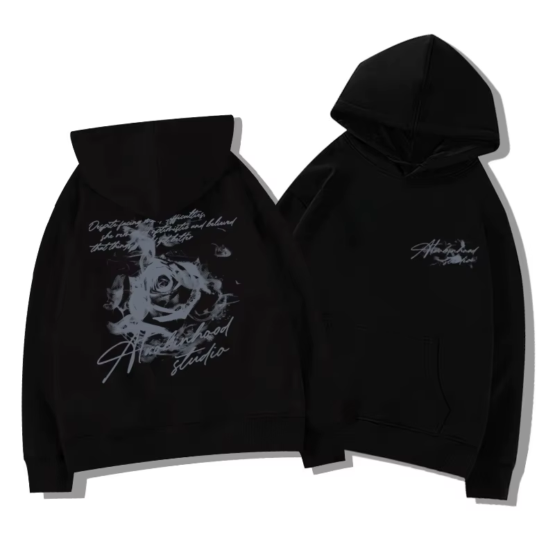 Sweat-shirt à capuche Rose Flower pour hommes et femmes, pull décontracté pour l'extérieur, style st