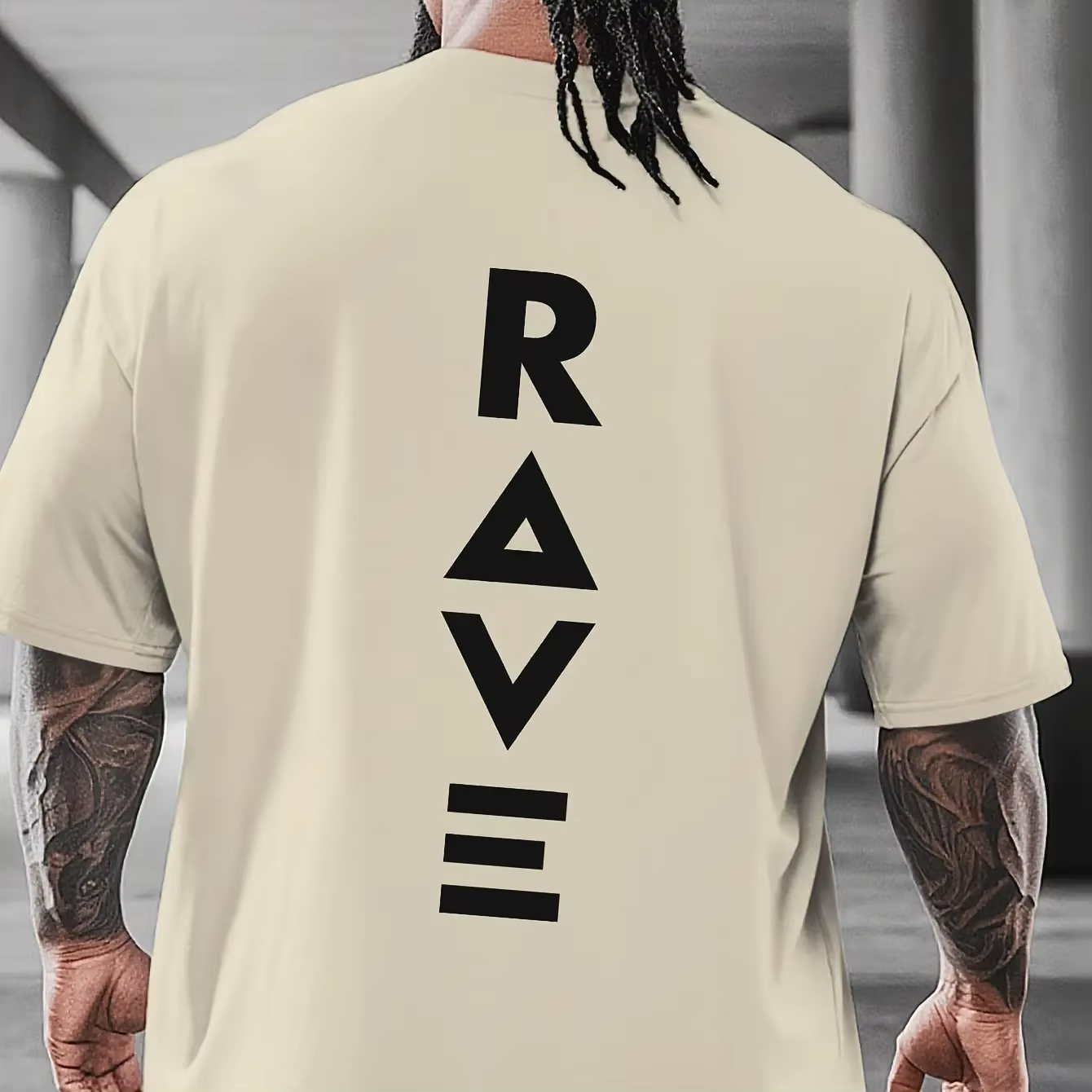 T-shirt minimaliste RAVE pour hommes, imprimé avec police techno, unisexe, mode RAVE, décontracté, m