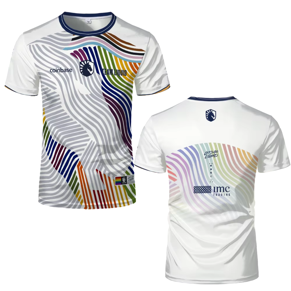 T-shirt de l'équipe liquide pour hommes, uniforme de jeu Esports TL, vêtements de soutien GérUnisex,