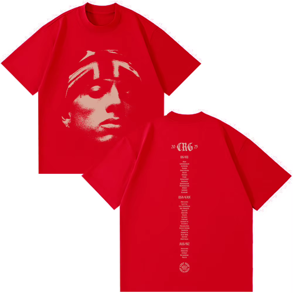 Rappeur Central Cee ne peut pas RUSH GREATNESS World Tour 2025 T-shirt hommes femmes mode Hip Hop ma