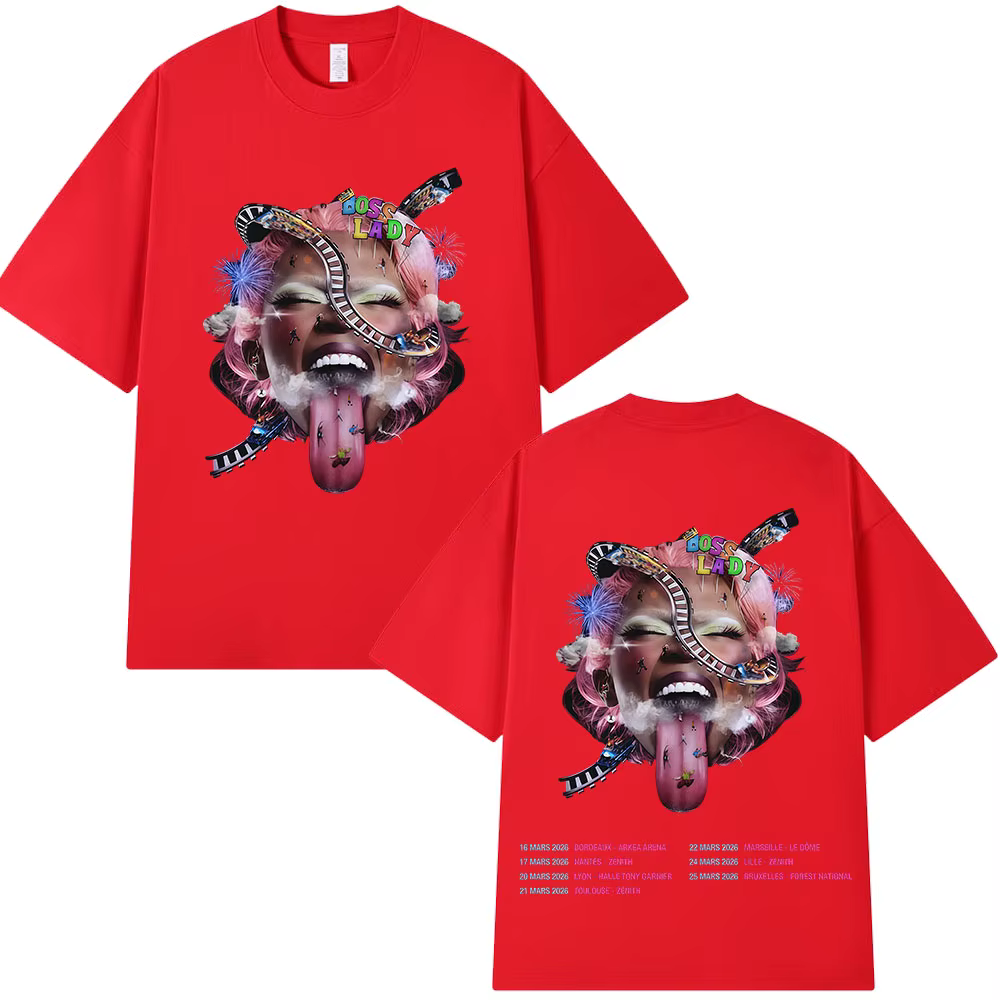 Theodora Boss Lady Tour 2026 Concert T-shirt hommes femmes Hip Hop mode T-shirt décontracté coton ma