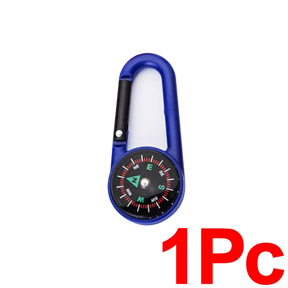 Essentiel pour le camping et la randonnée - Mousqueton authentique avec boussole |   Accessoire de s