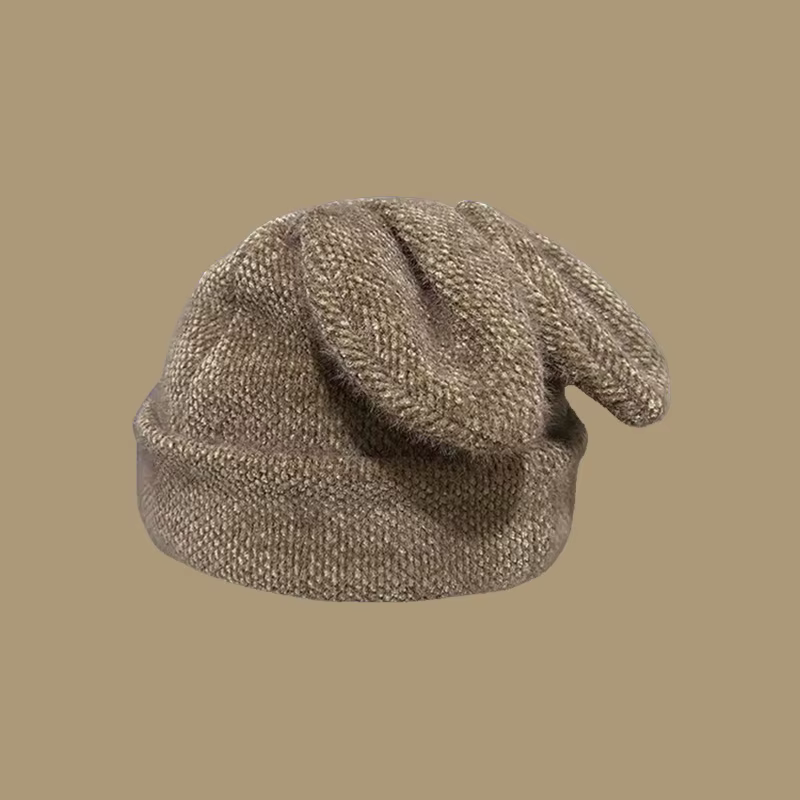 Bonnet en fourrure de lapin doux avec oreilles de lapin mignonnes pour femmes, chapeaux chauds ander