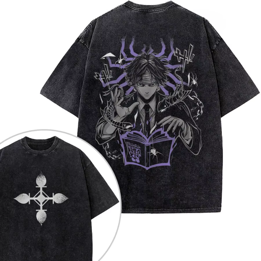 Hunter x Hunter Chrollo vêtements hommes femmes à manches courtes t-shirts lavé coton T-shirt Manga 