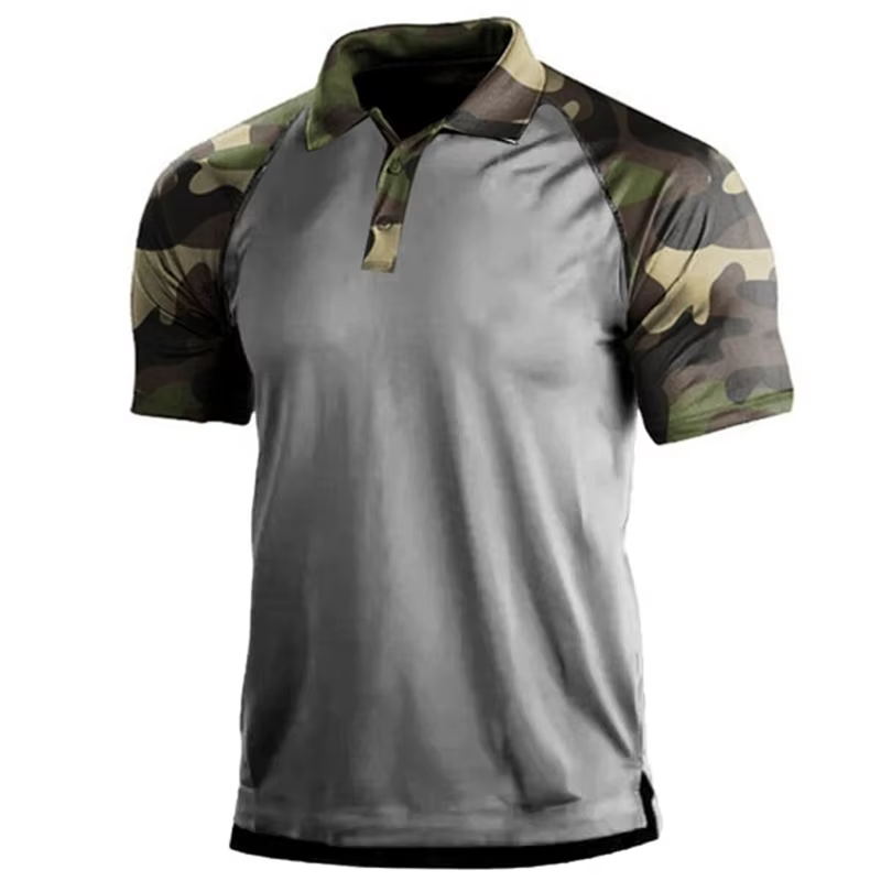 Mode Camouflage graphique polos pour hommes à la mode été à manches courtes 3D imprimé Polo ample re