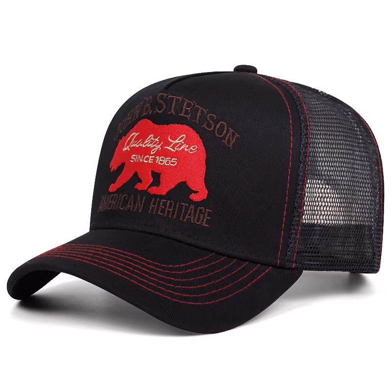 2025 Creative nouveau chapeau de Baseball STETSON ours rouge camion chapeau Sports de plein air para