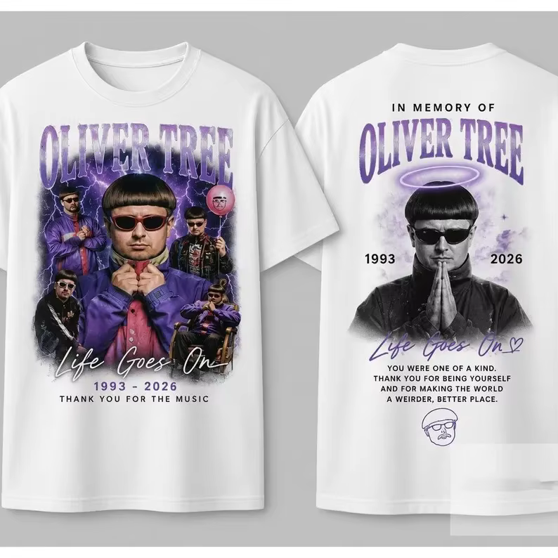 T-shirt rétro Oliver Tree 2026, commémoratif pour les fans, en pur coton, été, pour hommes et femmes