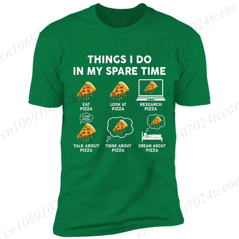 Chemise amateur de pizza pour hommes, T-shirt pour hommes mangeant la pizza pour lui, T-shirt papa m