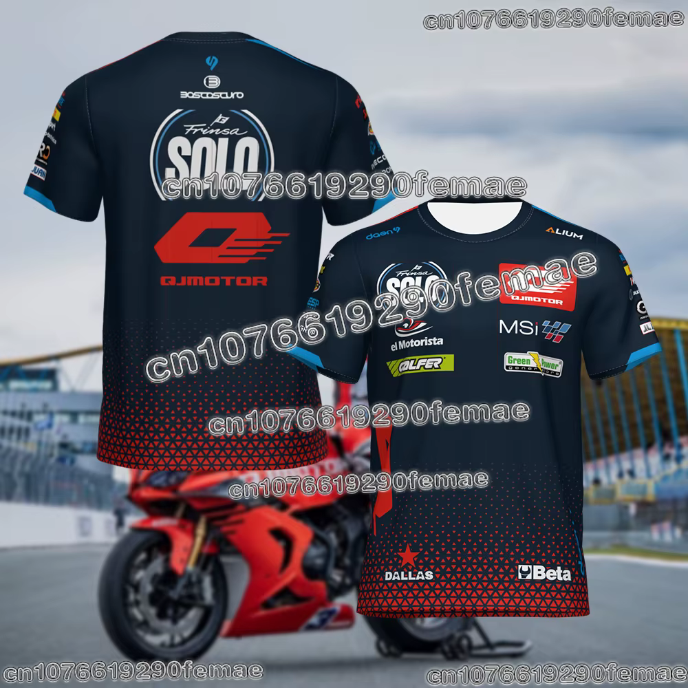 T-shirt QJ MOTOR Racing Team Moto2, vente chaude d'été, manches courtes, style club de course, pour 