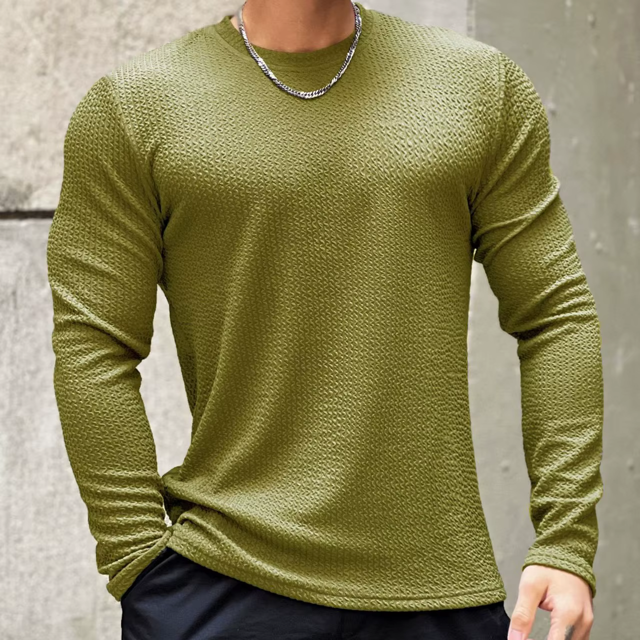 Pulls européens et américains pour hommes, nouvelle mode automne et hiver, haut tricoté à manches lo