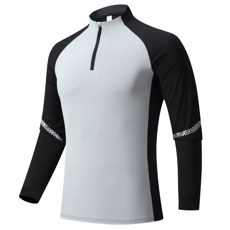 Chemise de sport à manches longues pour hommes, pulls athlétiques, entraînement de fitness, course à