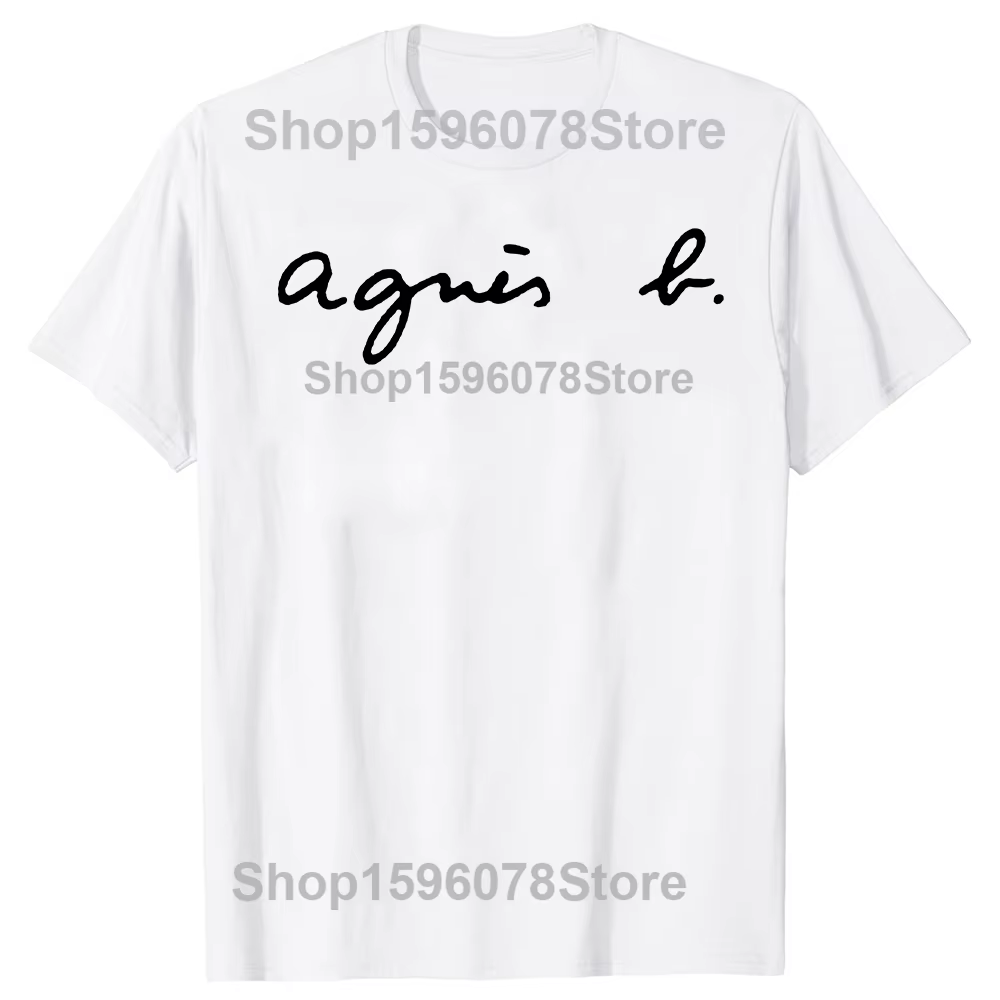 2026 été mode rue nouveau français Agn classique lettre impression graphique T-shirts pour les femme