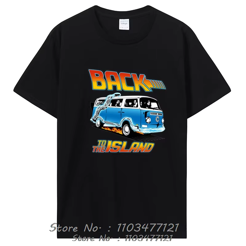 Retour vers l'île Spoof T-Shirt classique vêtements pour hommes T-Shirt en coton surdimensionné T-Sh