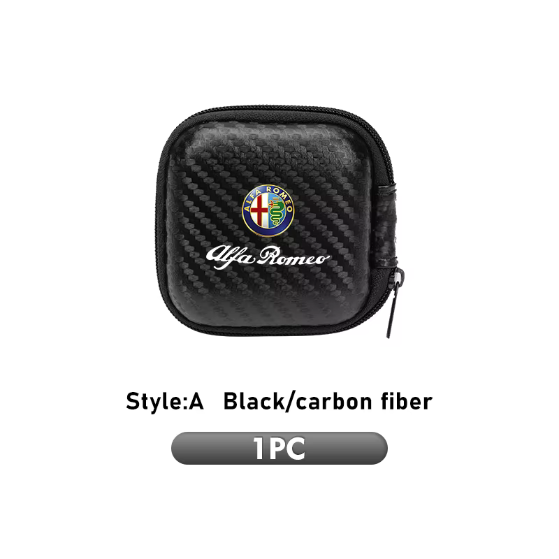 Câble de données pour voiture Alfa Romeo, chargeur d'écouteurs, clé USB, pochette à fermeture éclair