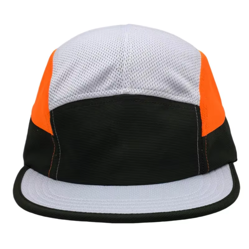 Logo personnalisé imprimé camouflage chapeau hip-hop à cinq panneaux à bords plats casquette de base