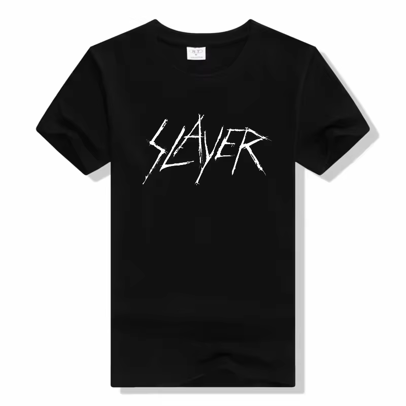 T-Shirt Slayer imprimé mode Streetwear col rond manches courtes T-Shirt coton Rock hauts de haute qu