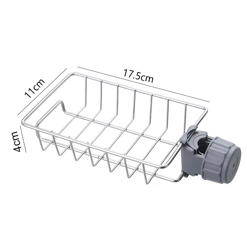Égouttoir d'évier de cuisine, rangement d'éponge, porte-robinet Flexible, égouttoir à savon, porte-s