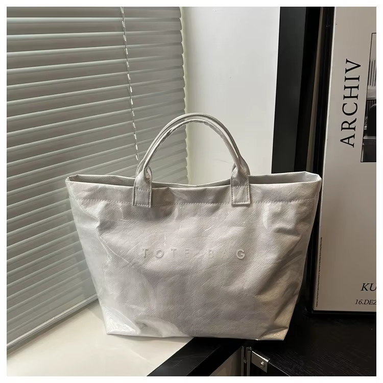 Sac fourre-tout, style rétro, sac à main décontracté et polyvalent, transparent minimaliste, simple,