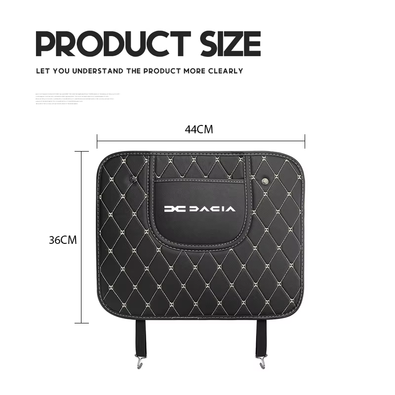 Tapis Anti-coup de pied intérieur de voiture en cuir, housse de protection arrière de siège Auto pou