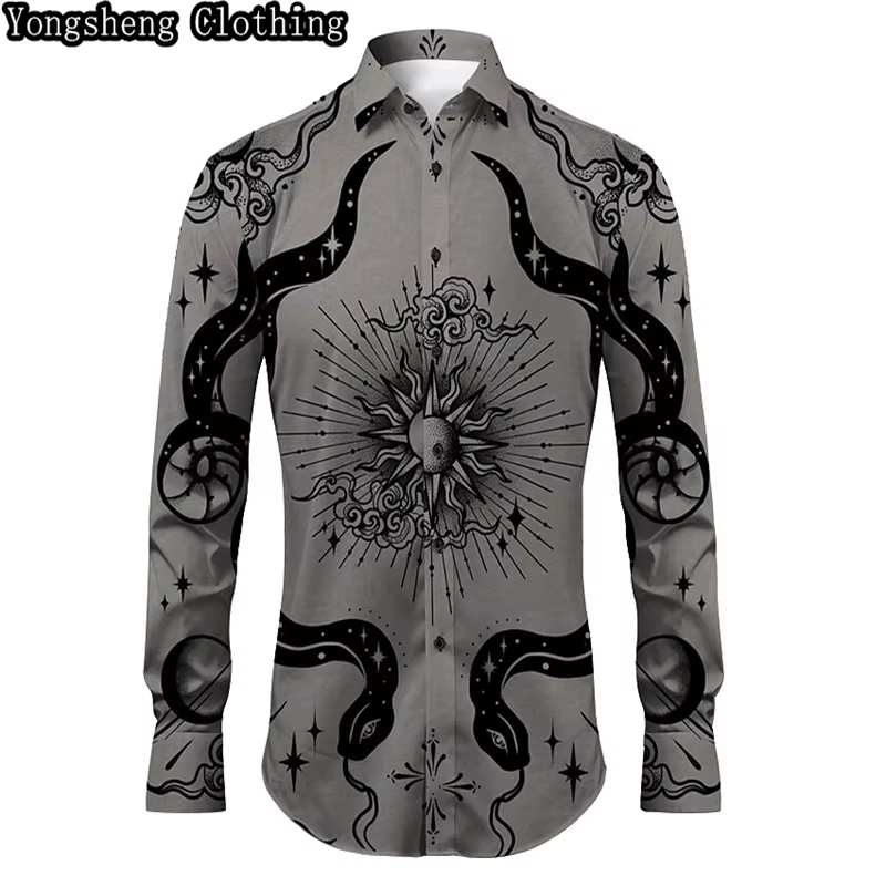 Chemise boutonnée à manches longues pour hommes, denim occidental mexicain, coupe confortable, trava