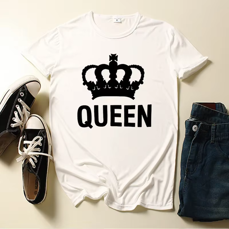Nouvelle couronne roi reine T-shirt pour hommes et femmes t-shirts graphiques t-shirts vêtements sur