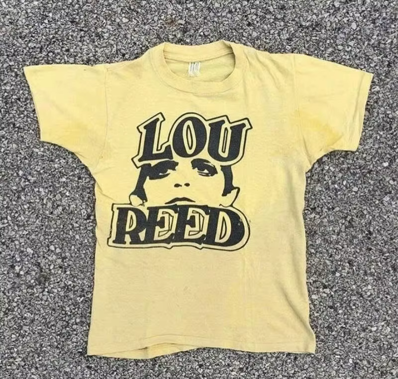 T-shirt rare des années 90 du groupe The Velvet Underground de Lou Reed, style basique, S-5XL