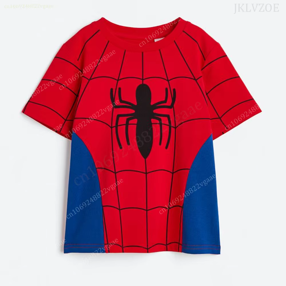 T-shirt à manches courtes pour homme, motif dessin animé Avengers Spiderman, T-shirt MARVEL pour gar