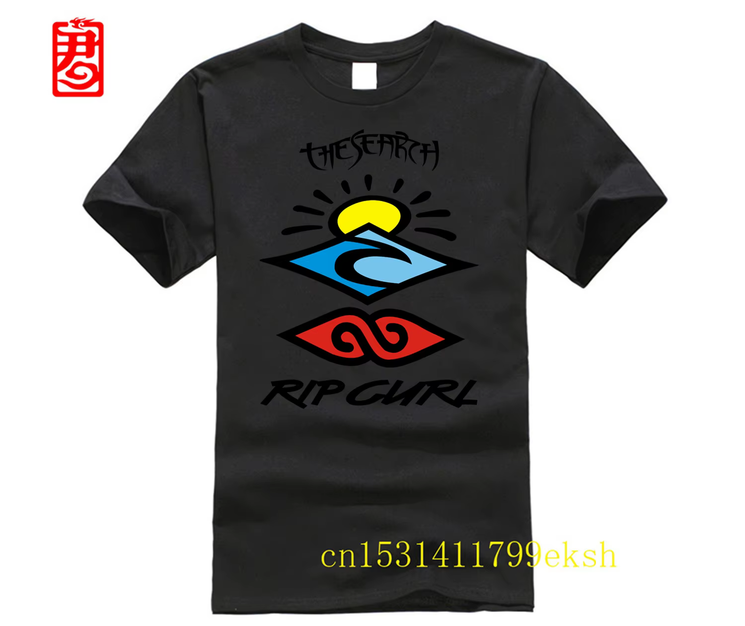 Rip chemise curl skateboard skateboard hommes coton Spandex col rond t-shirt nouveau Style hommes O 