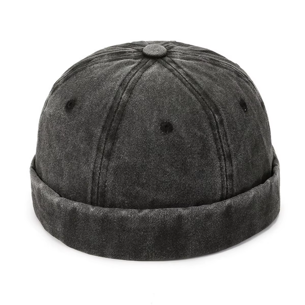 Casquette Hip Hop Personnalisée avec Logo Imprimé pour Hommes, Chapeau Docker sans Bord en Jean, Bon