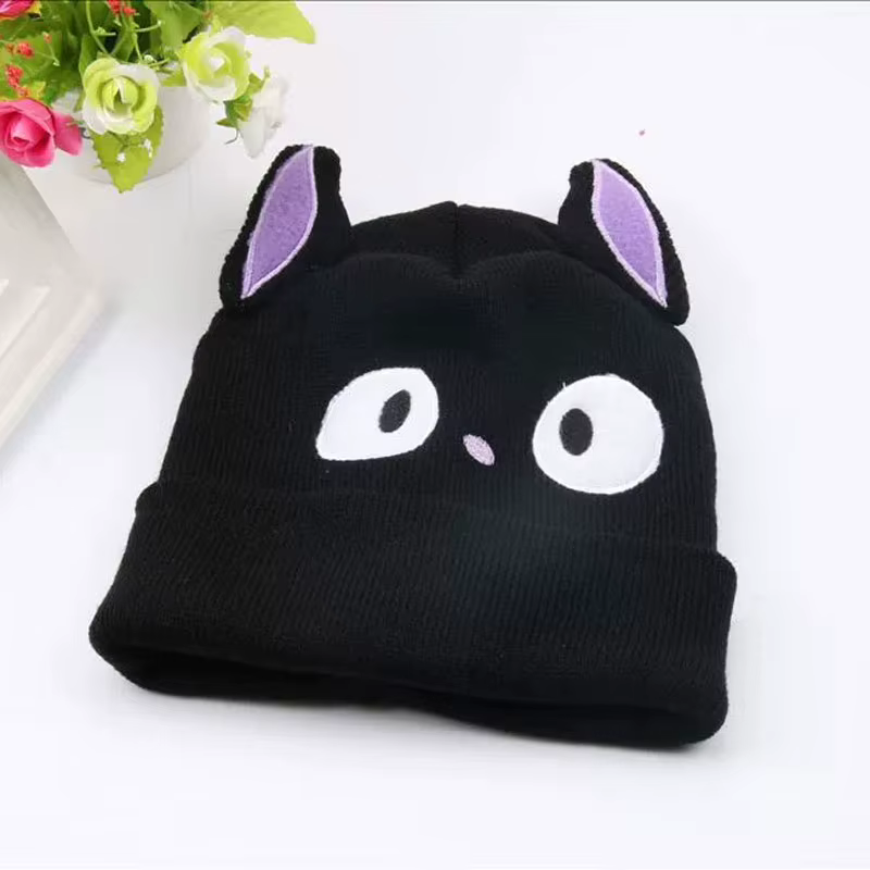 Bonnets de Service de livraison de Kiki, chapeau de chat noir de Ghibli GiGi Kiki, dessin animé, cou