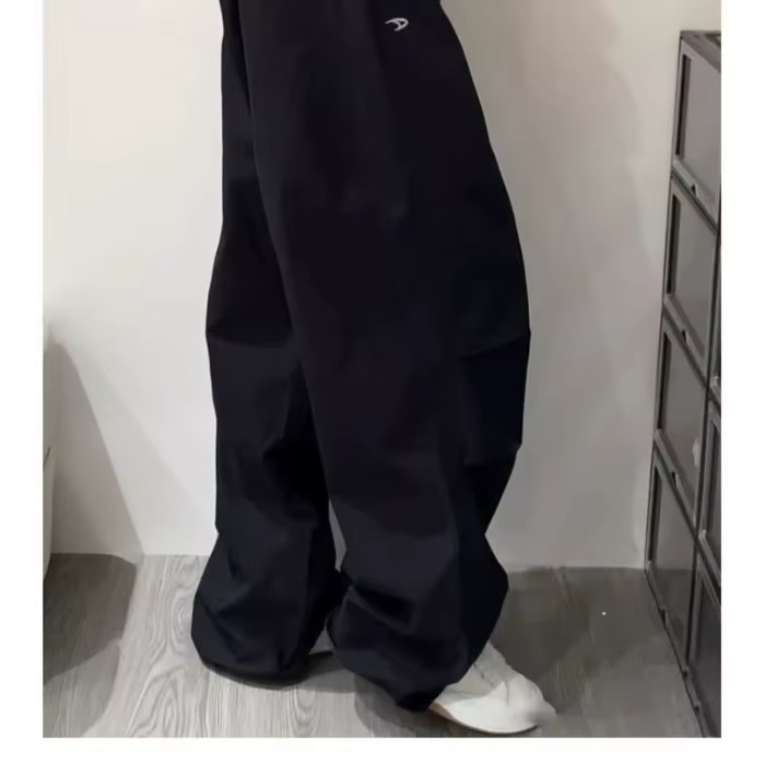 Pantalon de travail sport style américain pour femme, nouvelle collection été, brodé, coupe droite d