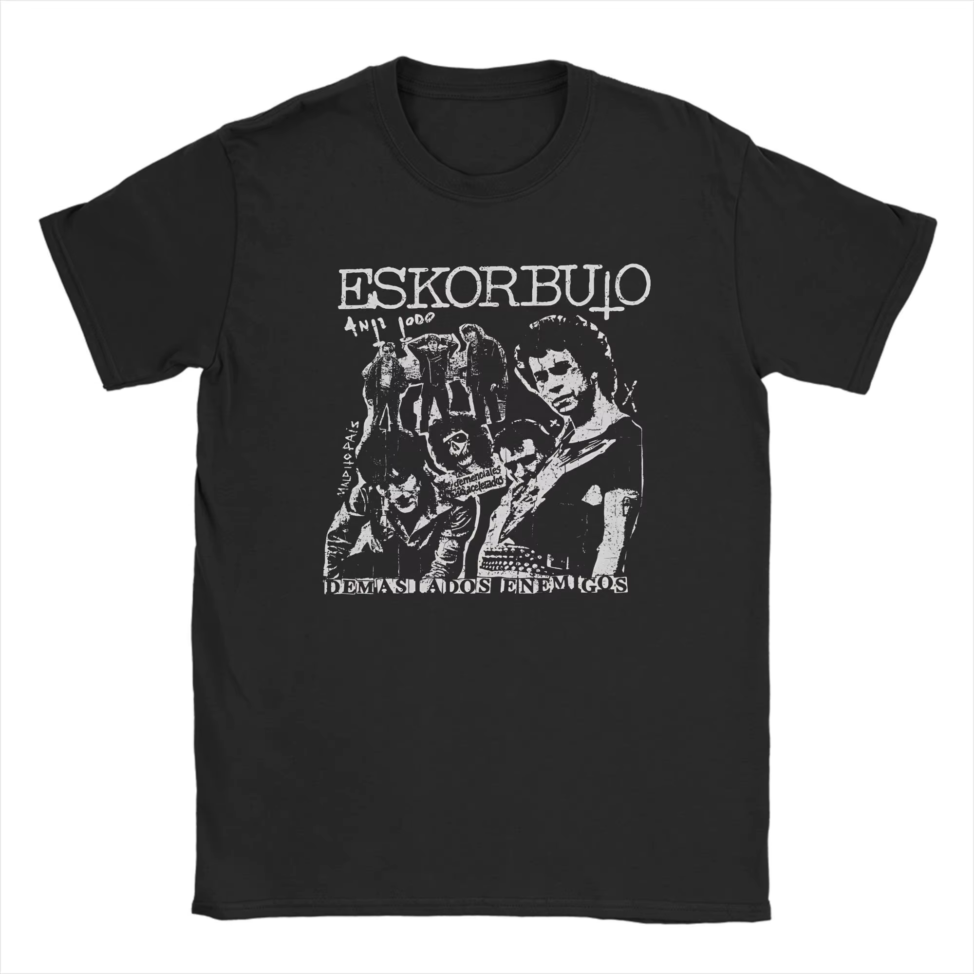 Mode ESKORBUTO T-Shirts hommes col rond coton t-shirt à manches courtes t-shirt vêtements graphiques