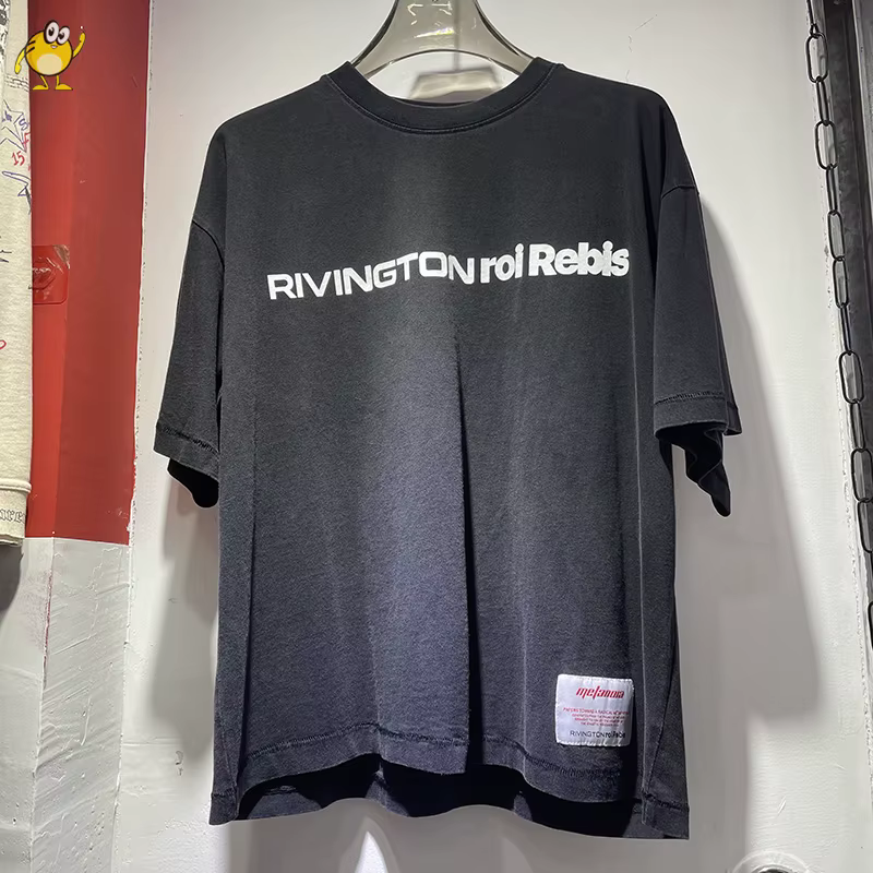 Vintage lavé RRR123 t-shirt hommes femme meilleure qualité ample Hip Hop mode classique tout-match d