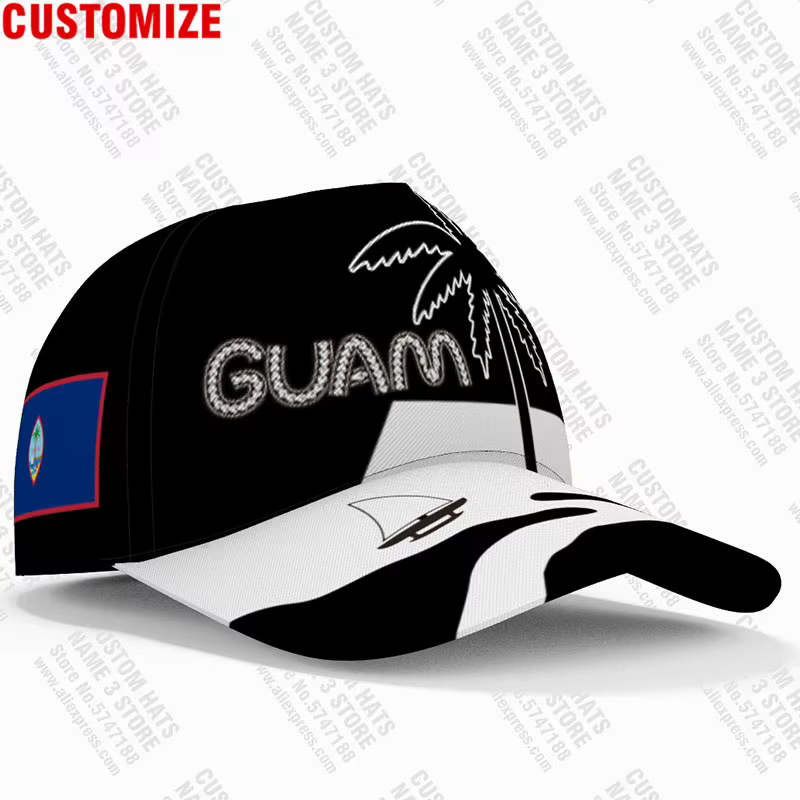 Casquette de Baseball Guam, couvre-chef 3d personnalisé, nom, numéro, Logo de l'équipe, Gu Hat gomme