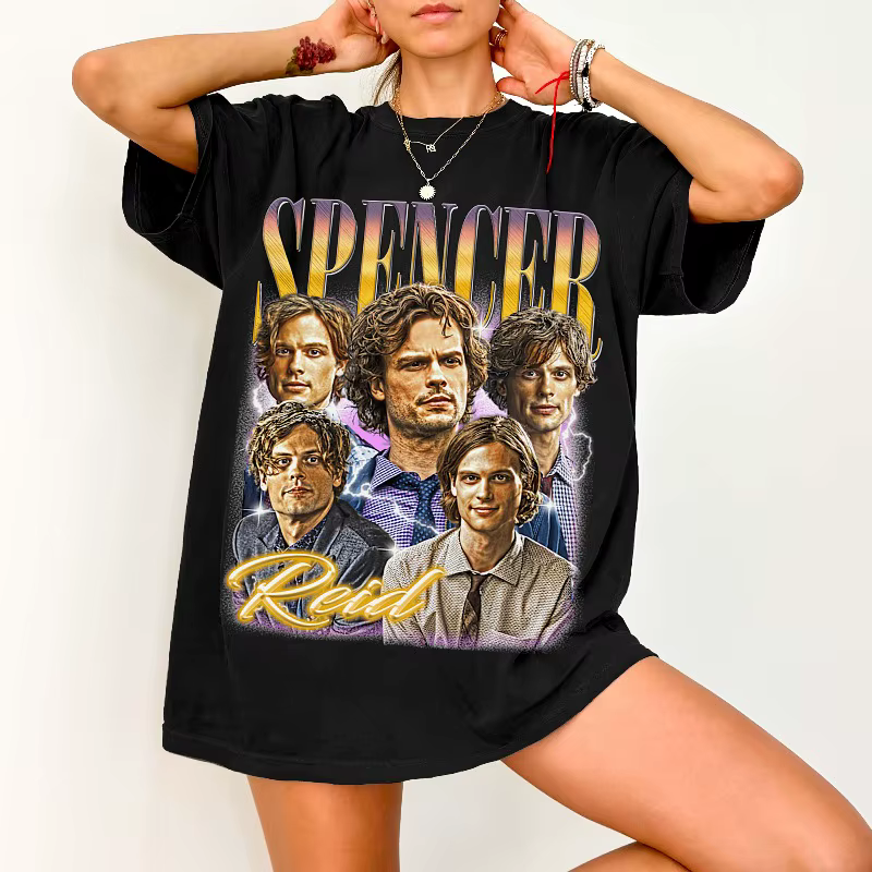 Chemise vintage des années 90 de Spencer Reid, t-shirt unisexe rétro de Spencer Reid Criminal Minds,