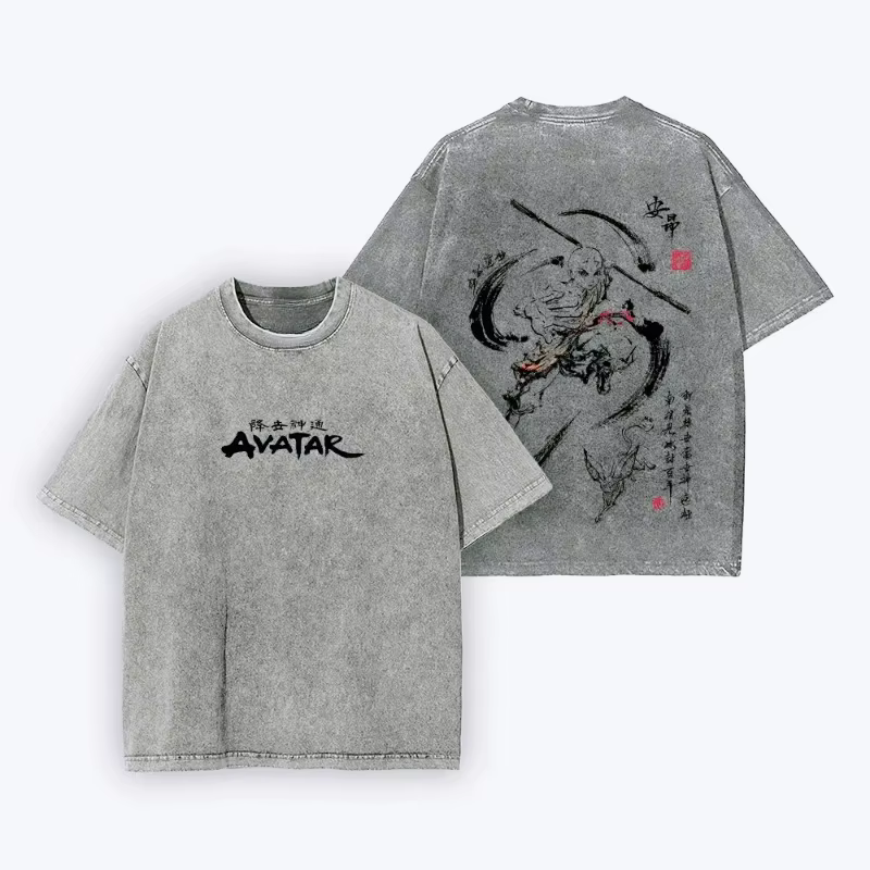 T-shirt Aang, Avatar the Last Airbender - T-shirt unisexe en coton à manches courtes, coupe classiqu