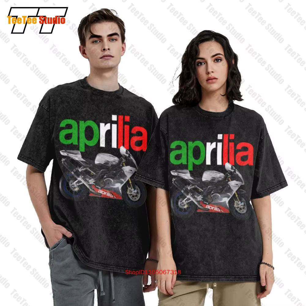 Aprilla Rsv 1000 R moto vélo Logo 01 haut vintage unisexe T-Shirt MZDR