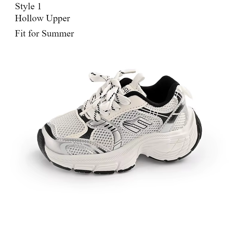 Nouvelles baskets blanches pour enfants chaussures de course respirantes chaussures de sport de marq