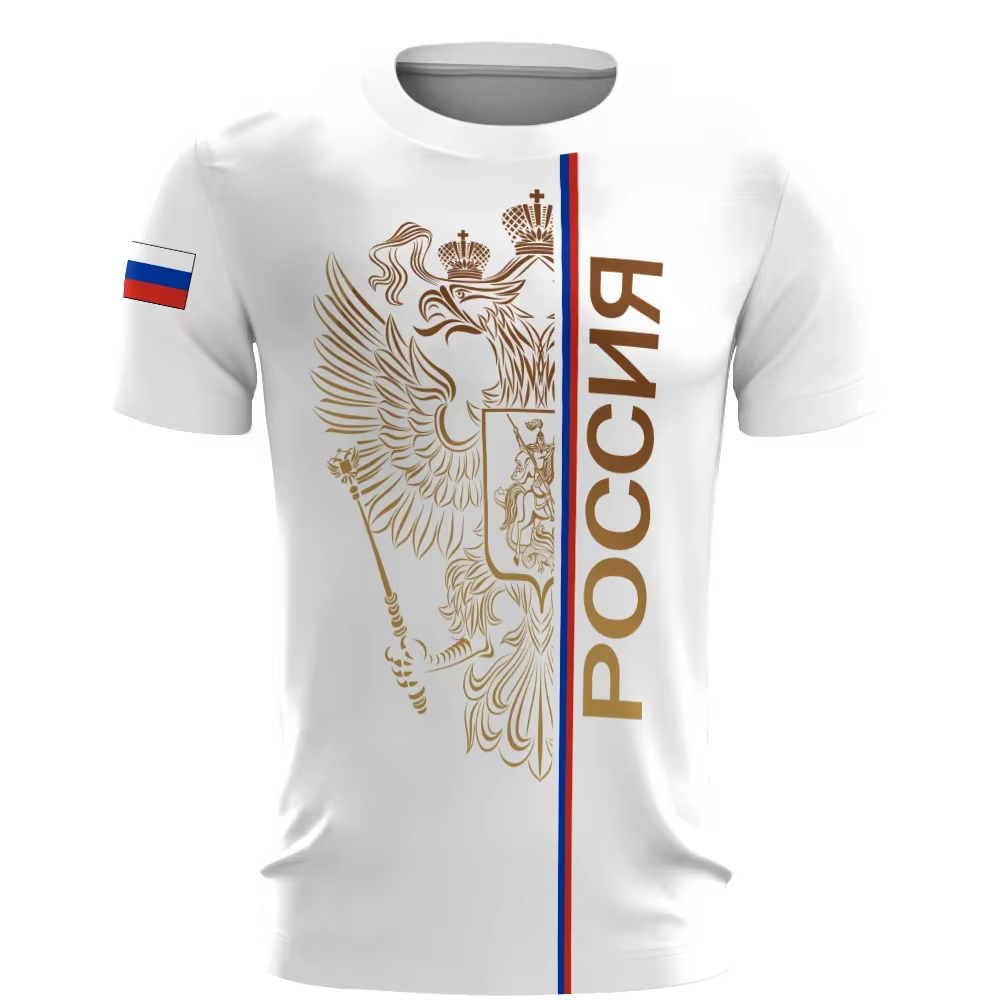 Russie hommes T-Shirts 3d drapeau russe T-Shirt à manches courtes pour hommes T-Shirts surdimensionn